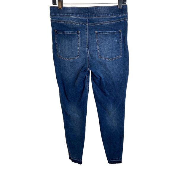 Spanx large jeggings Distressed Ankle Skinny Jeans, Medium Wash legging - Picture 5 of 6